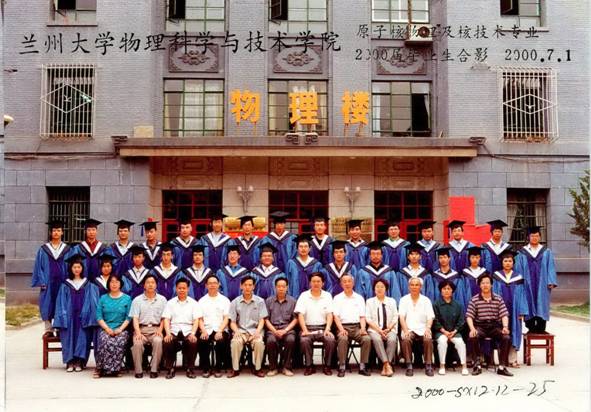 2000届开云online(中国)原子核物理及核技术专业毕业留影